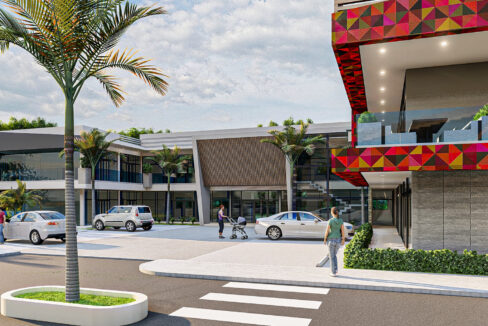 RENDER EXTERIOR PLAZA COMERCIAL 07